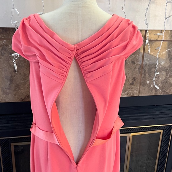 Tadashi Shoji Too Elegant Pink Draped Women's Dress size 1X - Picture 6 of 7